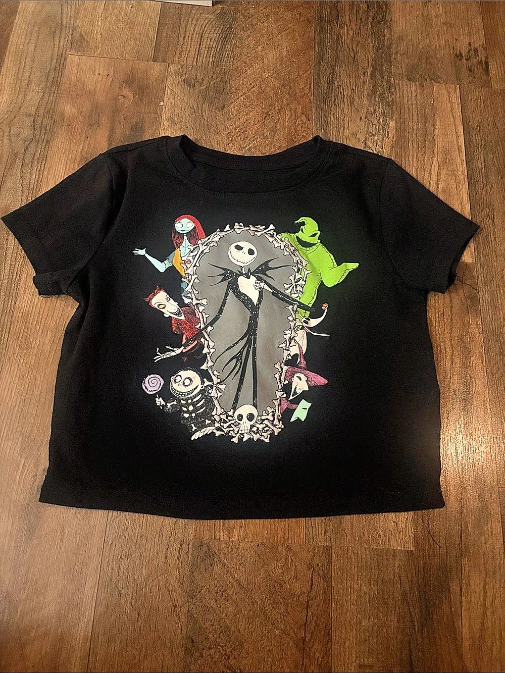 Disney The Nightmare Before Christmas Graphic Tee Girls Small Black